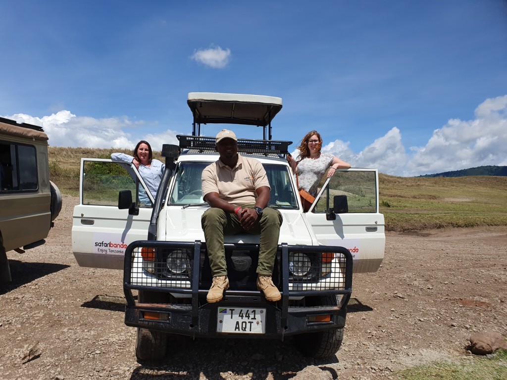 SafariBando Head Guide Mr Said With Client amy and Grace