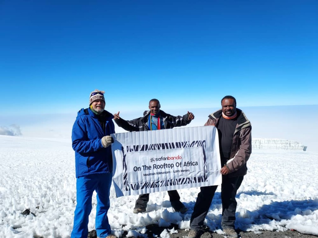 What is the temperature at the summit of Kilimanjaro